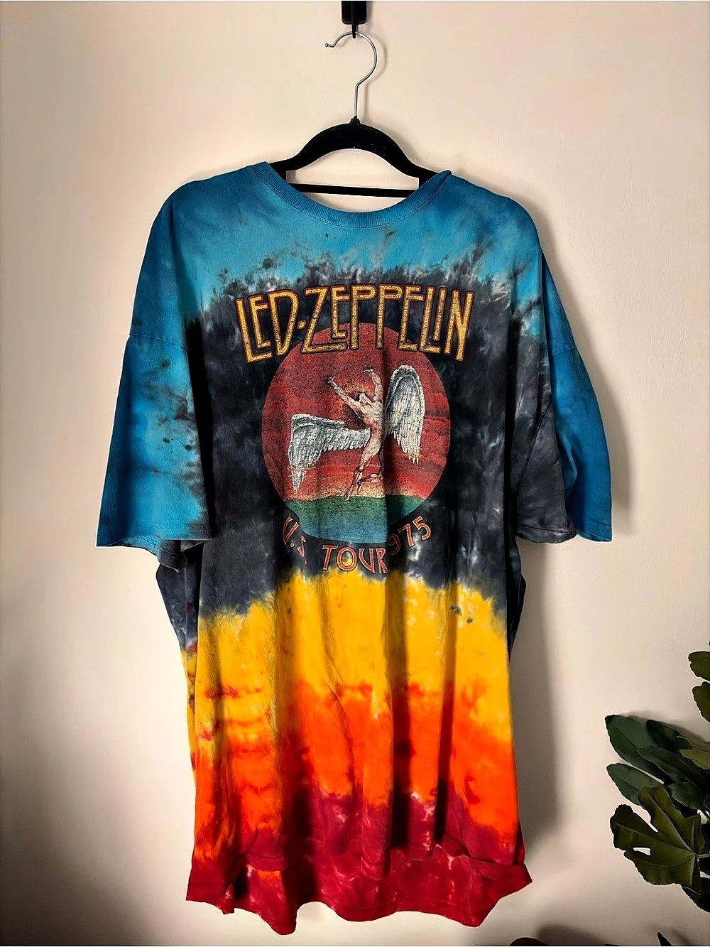 Led Zeppelin 1975 Tour Tie-Dye Graphic Tee 4XL Like New